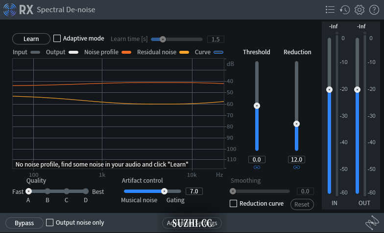 iZotope的RX10SpectralDe-noise一款消除音频中的各种噪声插件_稣知音乐