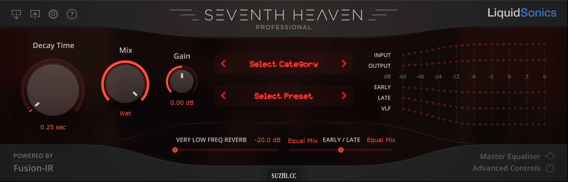 LiquidSonics的SeventhHeavenProfessional混响插件大厅房间版式_稣知音乐