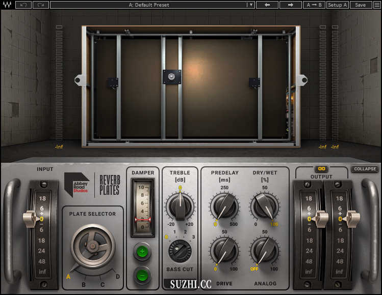 Waves的AbbeyRoadPlatesMono/Stereo插件（板式混响效果器插件）_稣知音乐