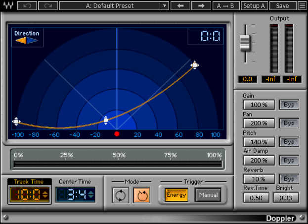 模拟多普勒效应插件：Waves 的 Doppler Mono/Stereo_稣知音乐